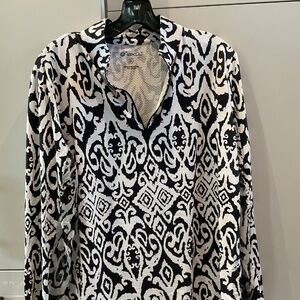 IBKUL MOCK NECK LONG SLEVE UPF+50 1/4 ZIP WHITE BLACK